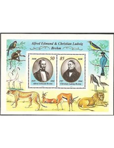 GERMANY DDR 1989 Alfred Edmund Brehm 1 s/s MNH**
