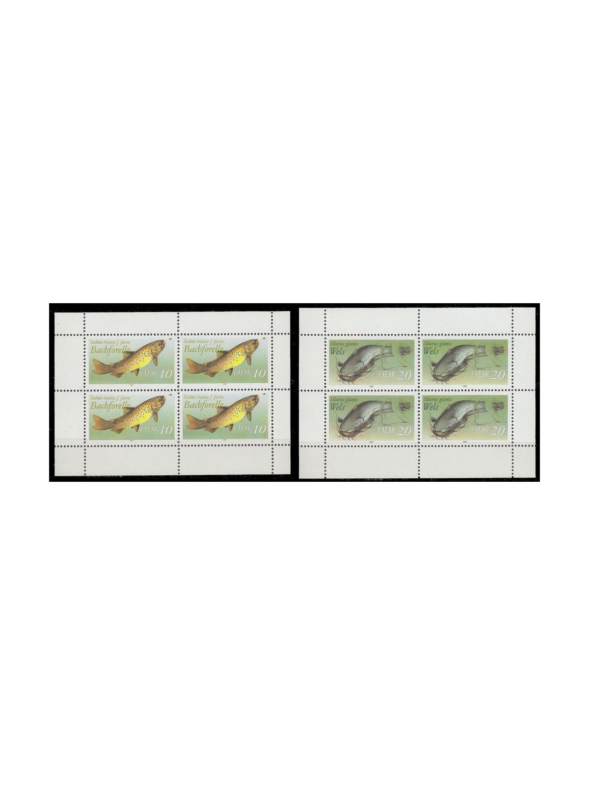 GERMANY DDR 1987 Freshwater fish 2 m/s MNH**