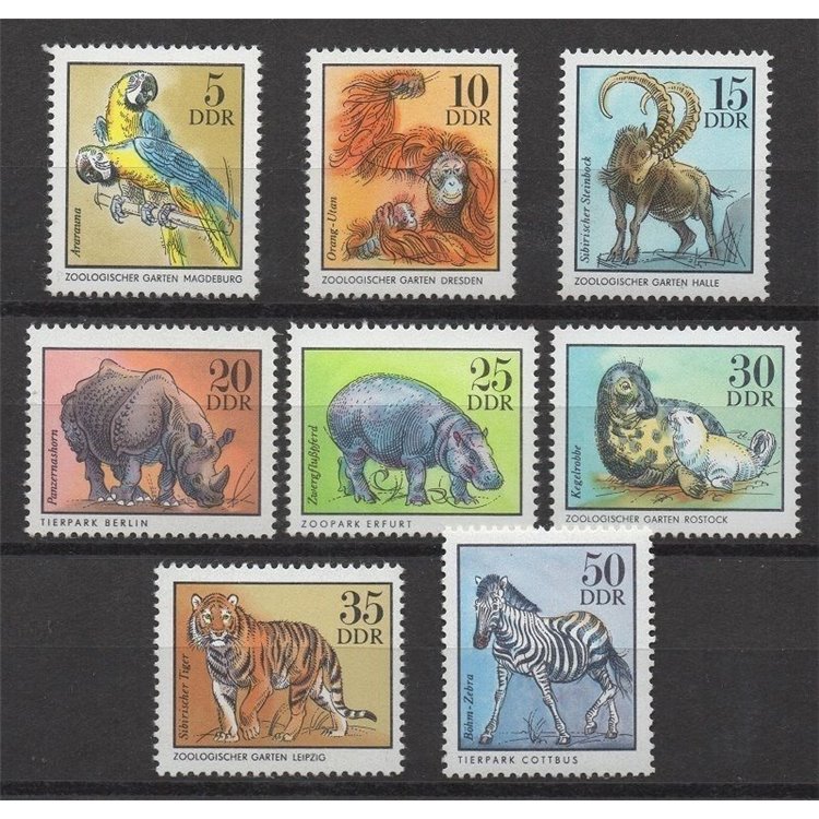 GERMANY BRD 1975 Animals of German zoos 8v MNH**