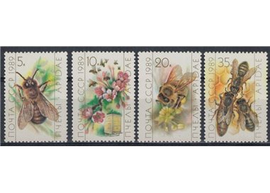 RUSSIA 1989 Fauna, bees 4v MNH**