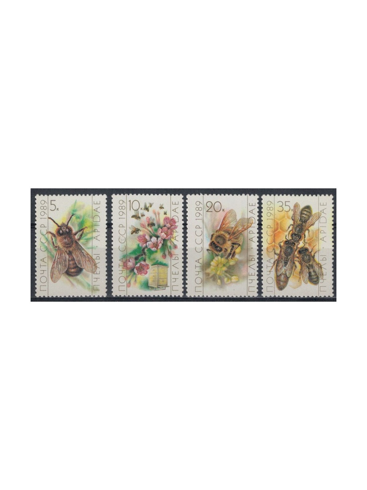 RUSSIA 1989 Fauna, le api 4v MNH**