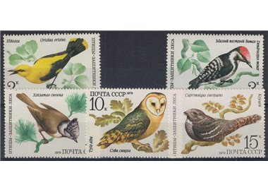 RUSSIA 1979 Fauna, uccelli delle foreste 5v MNH**