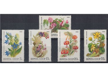 RUSSIA 1988 Flora, flowers 5v MNH**