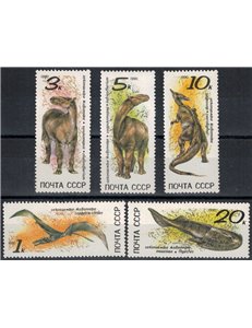 RUSSIA 1990 Fauna, animali preistorici 5v MNH**