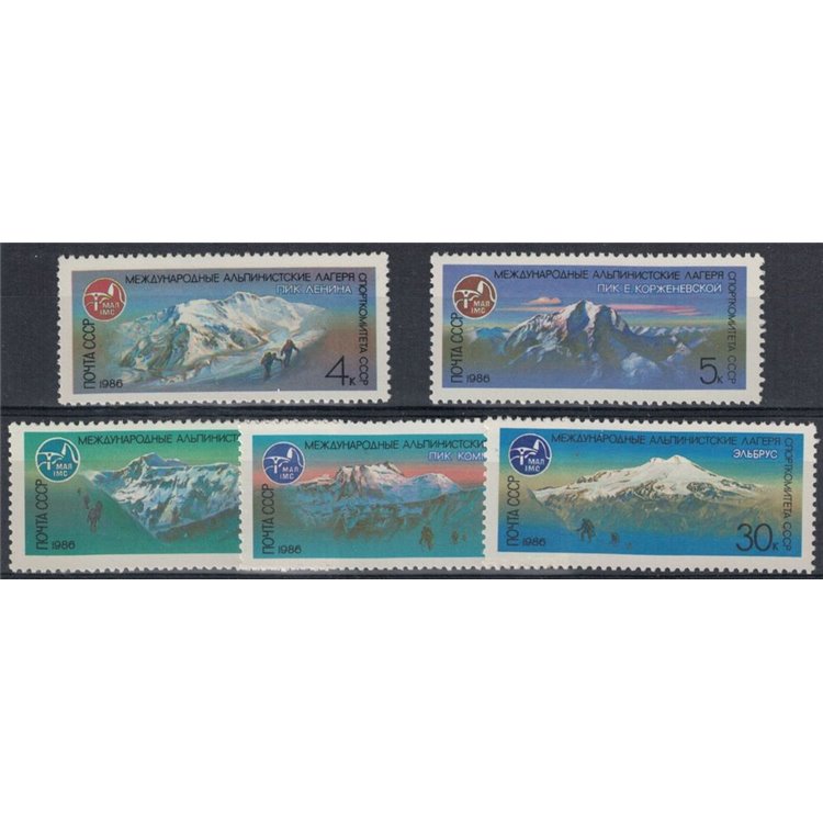 RUSSIA 1986 Sports, mountaineering 5v MNH**