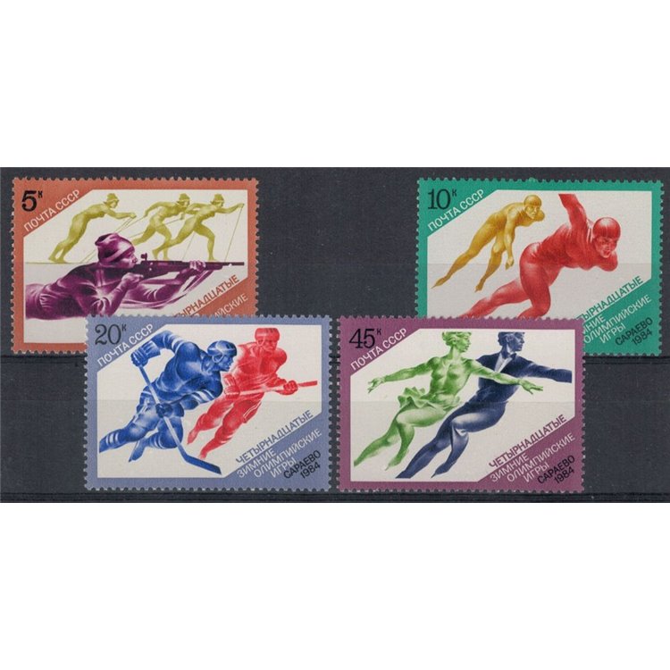 RUSSIA 1984 Giochi olimpici invernali di Saraievo 4v MNH**