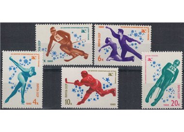 RUSSIA 1980 Winter Olympic Games in Lake Placid 5v MNH**