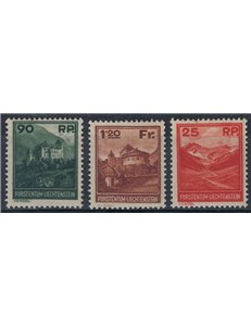 LIECHTENSTEIN 1933 Vedute diverse 3v MH*