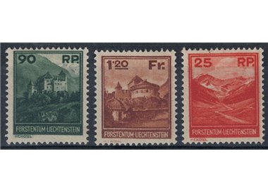 LIECHTENSTEIN 1933 Vedute diverse 3v MH*