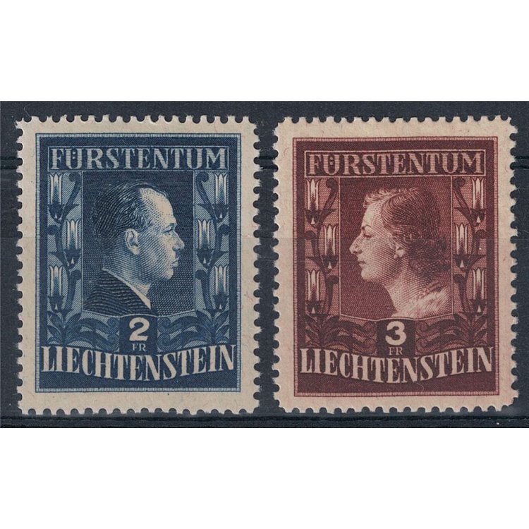 LIECHTENSTEIN 1951 Effigi dei Principi 2v MH*