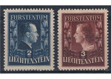 LIECHTENSTEIN 1951 Effigi dei Principi 2v MH*