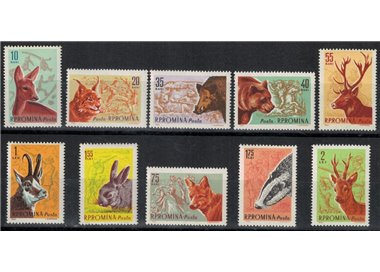 ROMANIA 1961 Fauna, hunting animals 10v MNH**