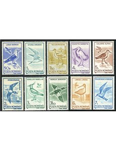 ROMANIA 1991 Fauna, birds 10v MNH**