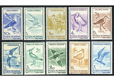 ROMANIA 1991 Fauna, birds 10v MNH**
