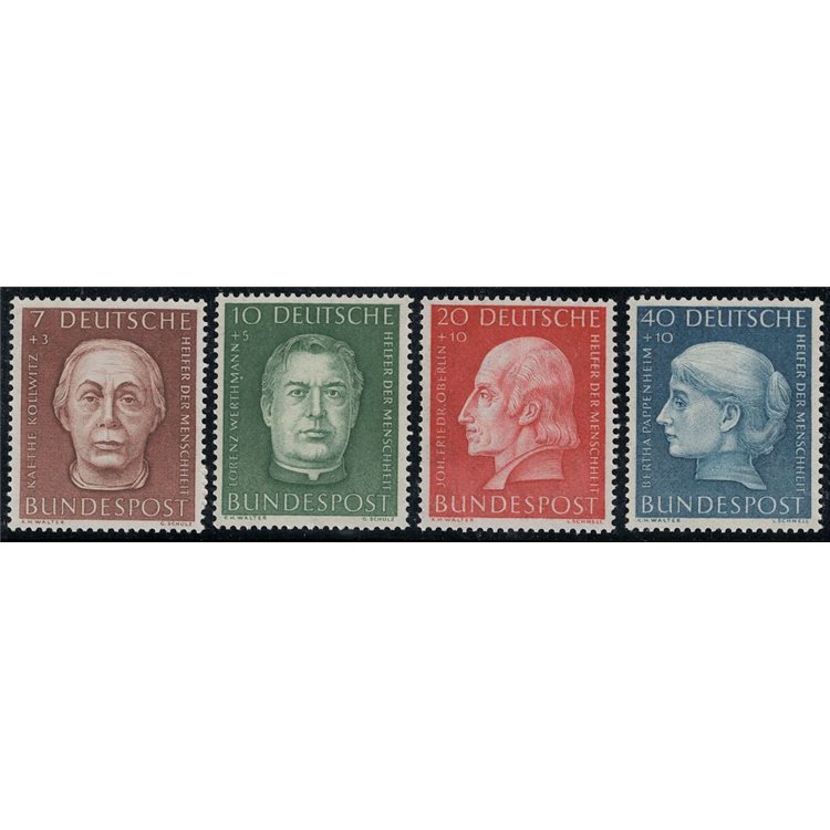 GERMANIA BRD 1954 Beneficenza 4v MNH**