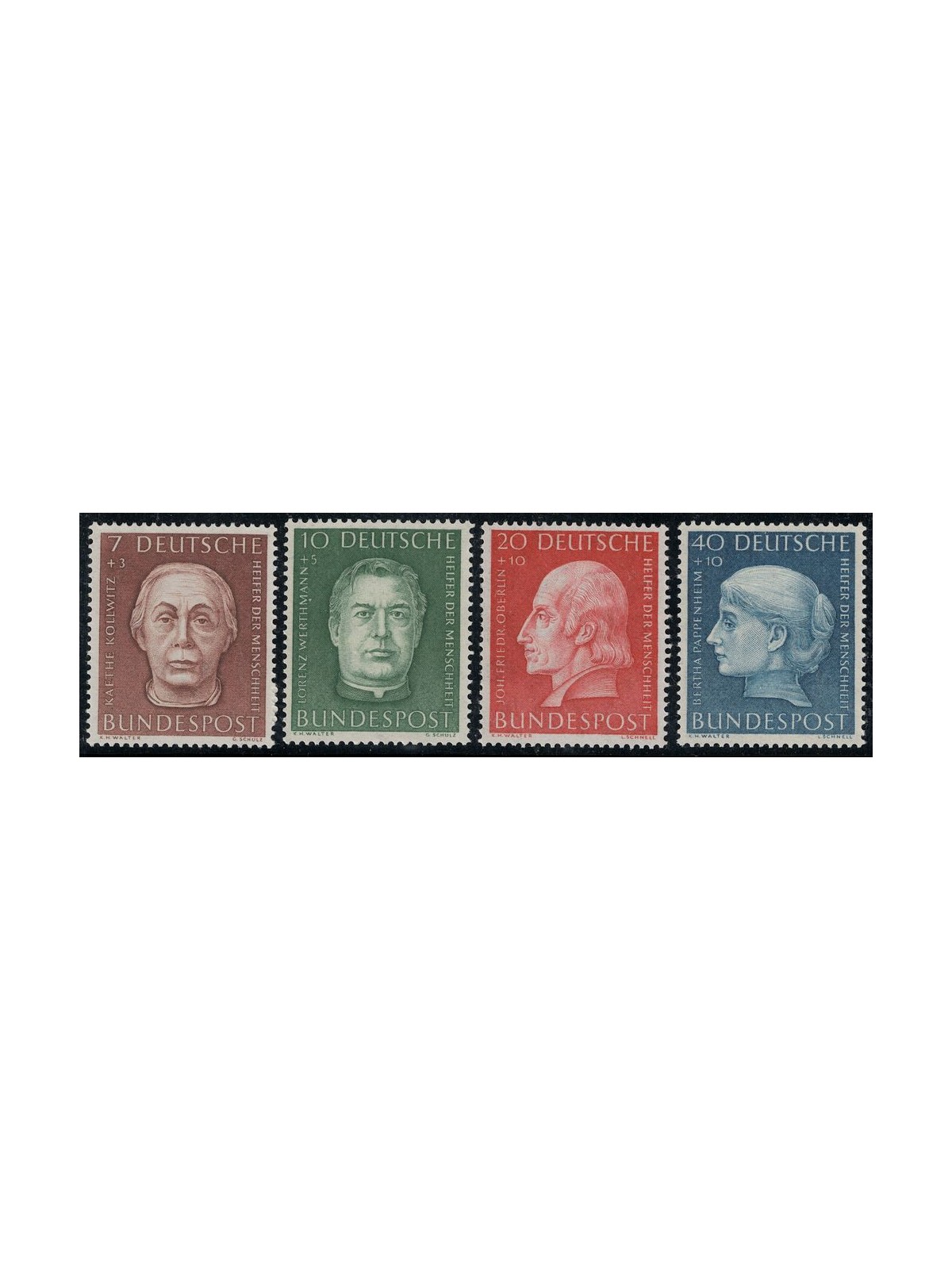 GERMANY FRG 1954 Charity 4v MNH**