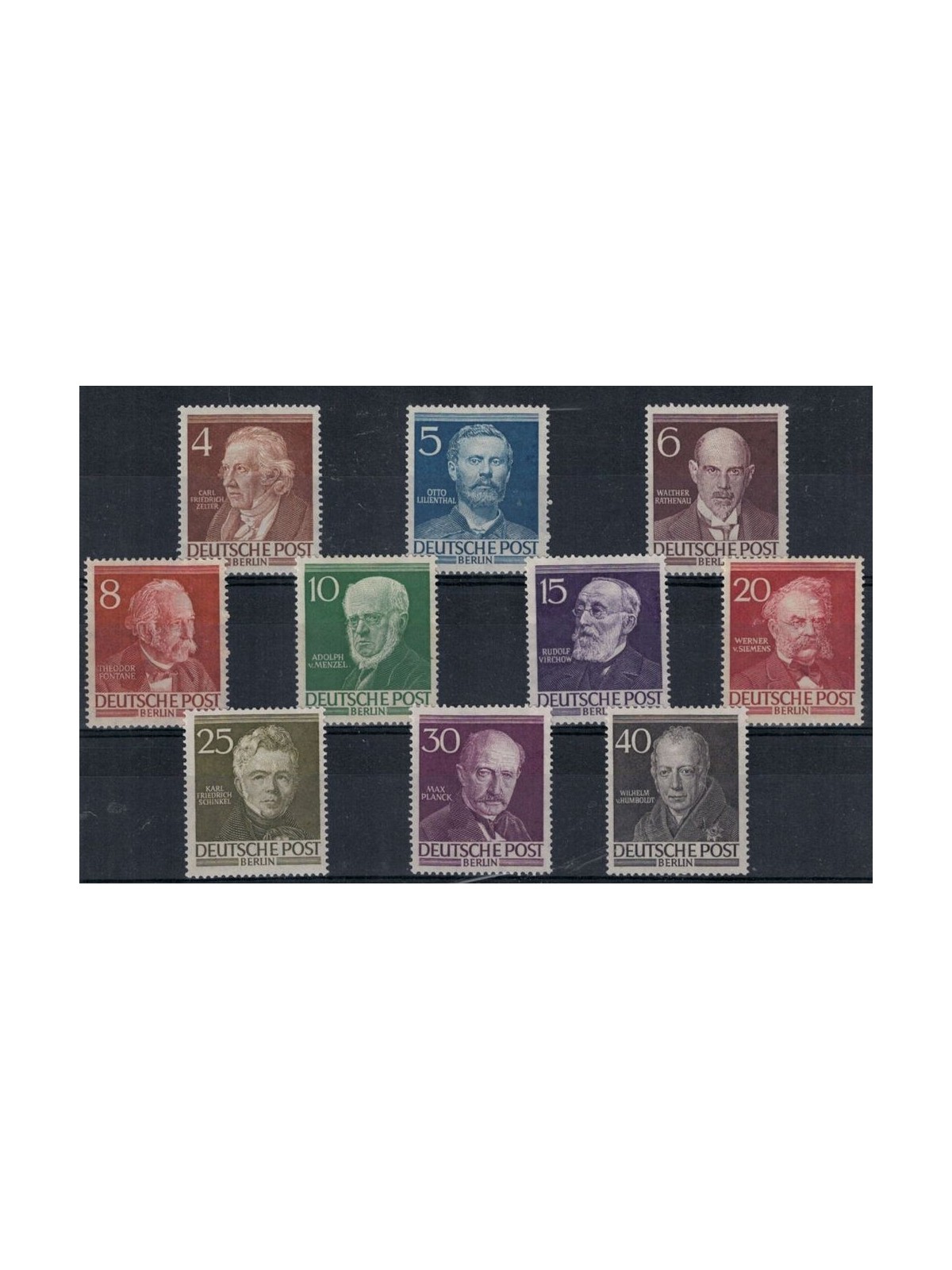 BERLIN 1952-53 Famous Berliners 10v MH*