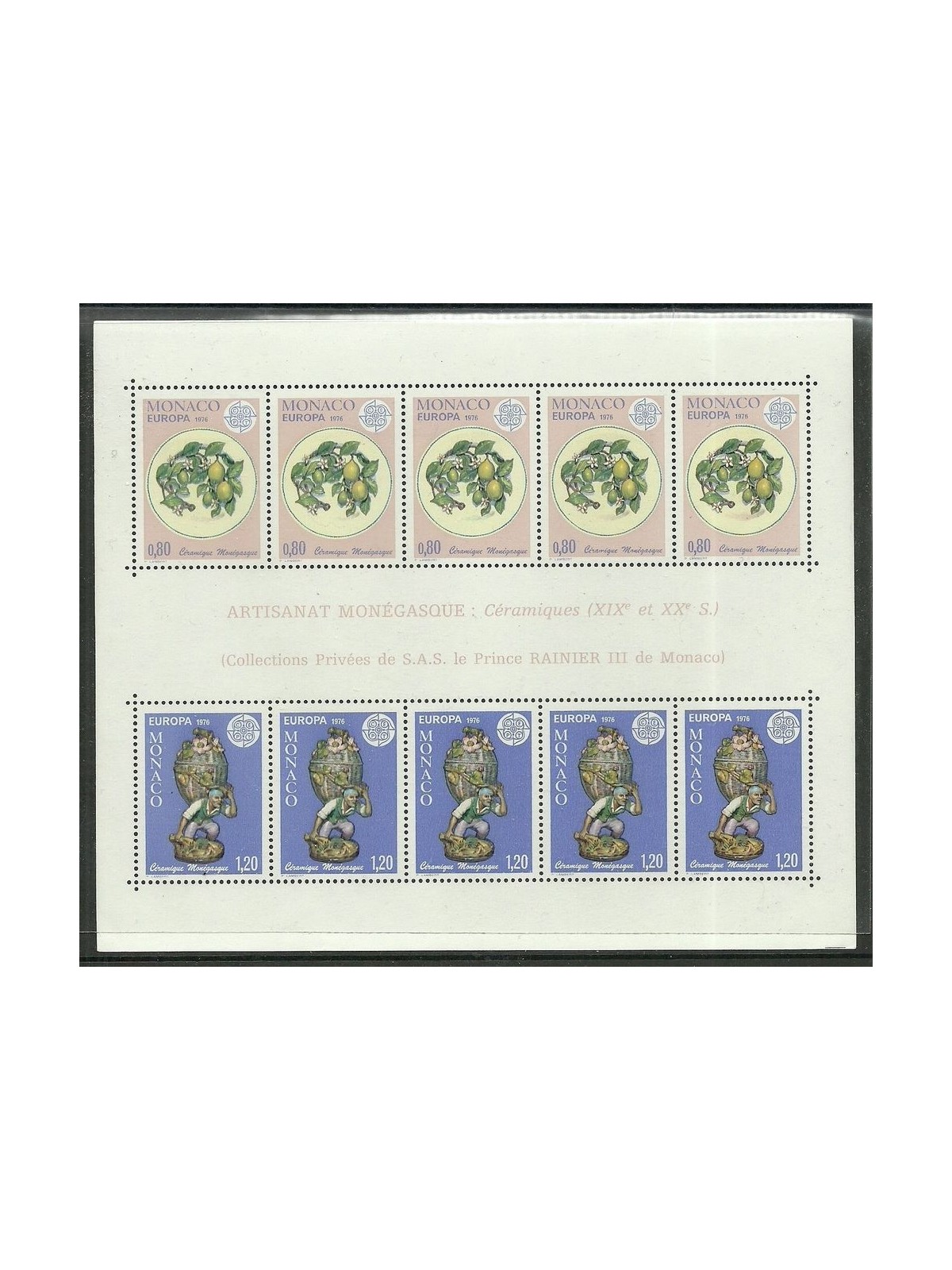 MONACO 1976 Europe s/s MNH**