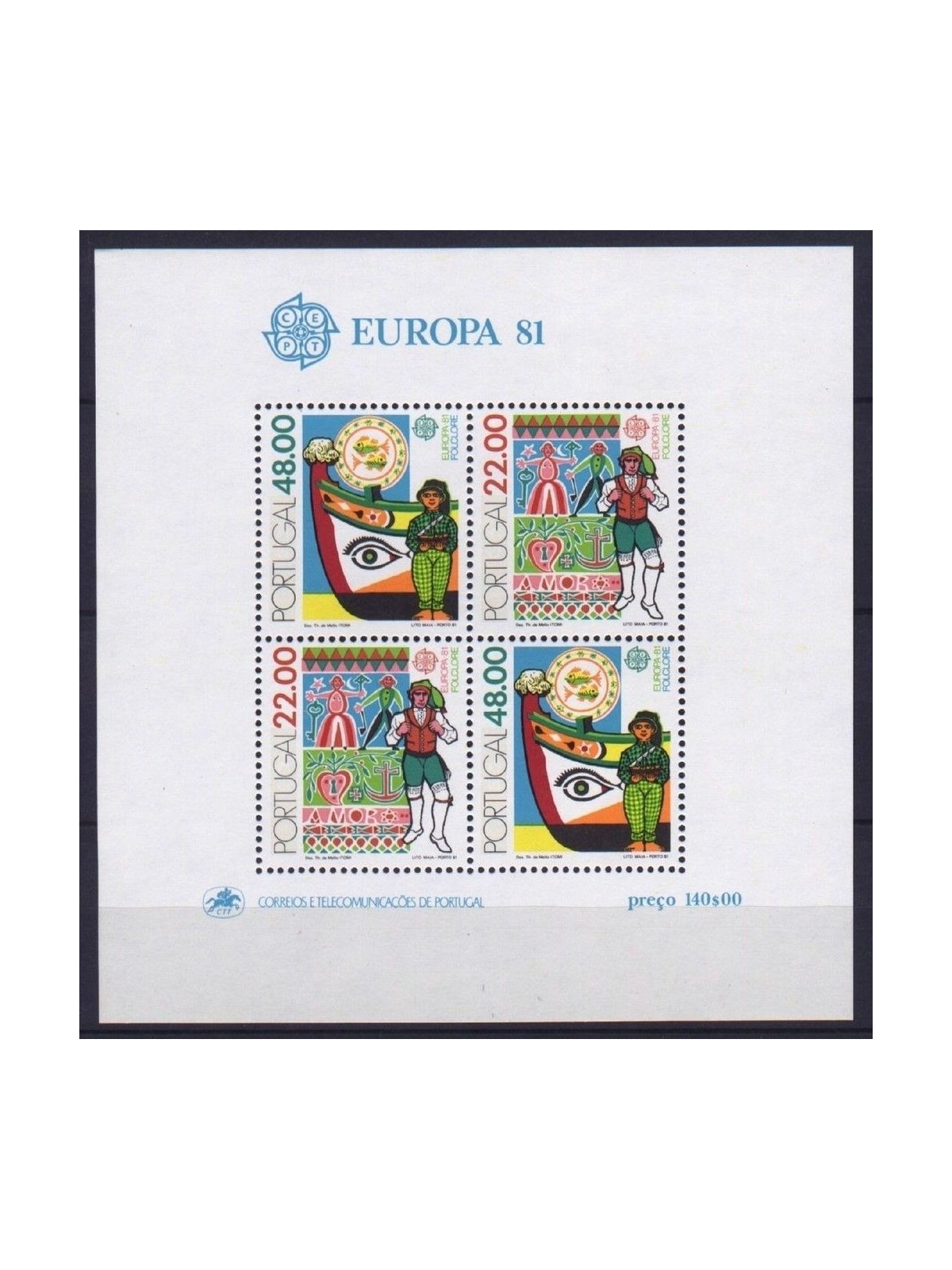 PORTOGALLO 1981 Europa BF MNH**
