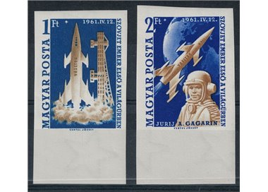 HUNGARY 1961 First Soviet space flights 2v MNH**
