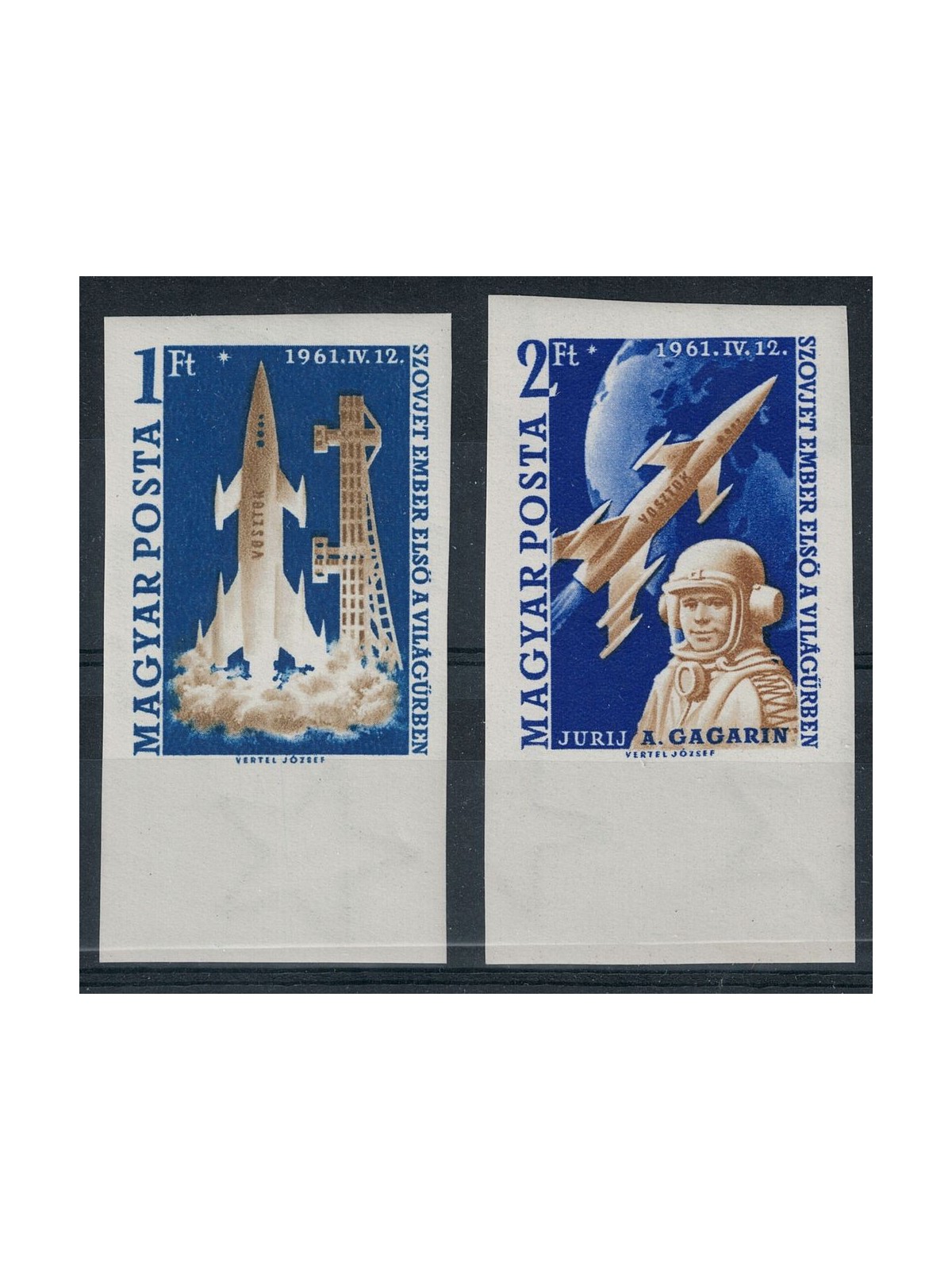 HUNGARY 1961 First Soviet space flights 2v MNH**