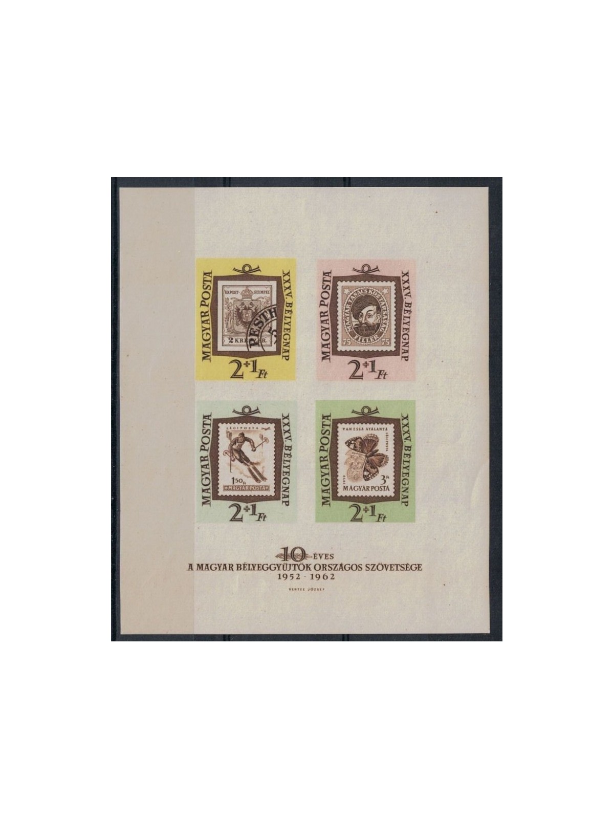 HUNGARY 1962 Stamp Day, imperforate 1 s/s MNH**