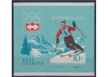 HUNGARY 1964 Winter Olympics, imperforate s/s MNH**