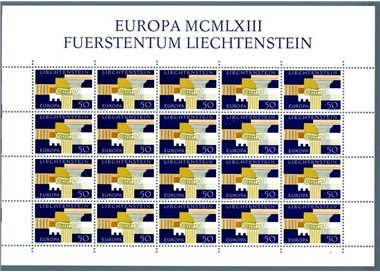 LIECHTENSTEIN 1963 Europa MF MNH**