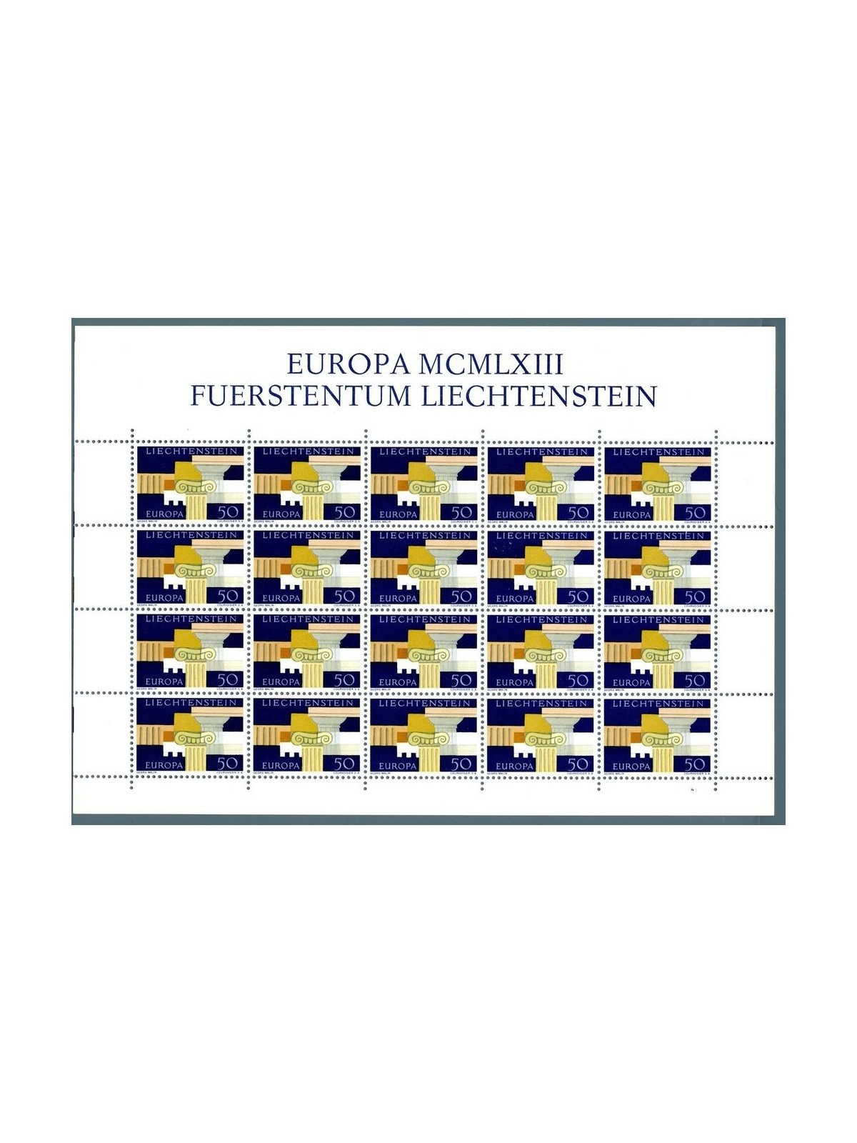 LIECHTENSTEIN 1963 Europa MF MNH**