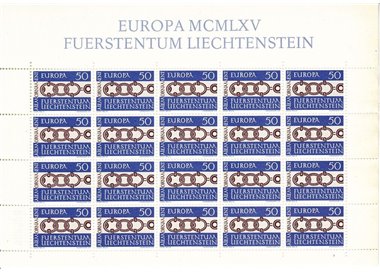 LIECHTENSTEIN 1965 Europe m/s MNH**