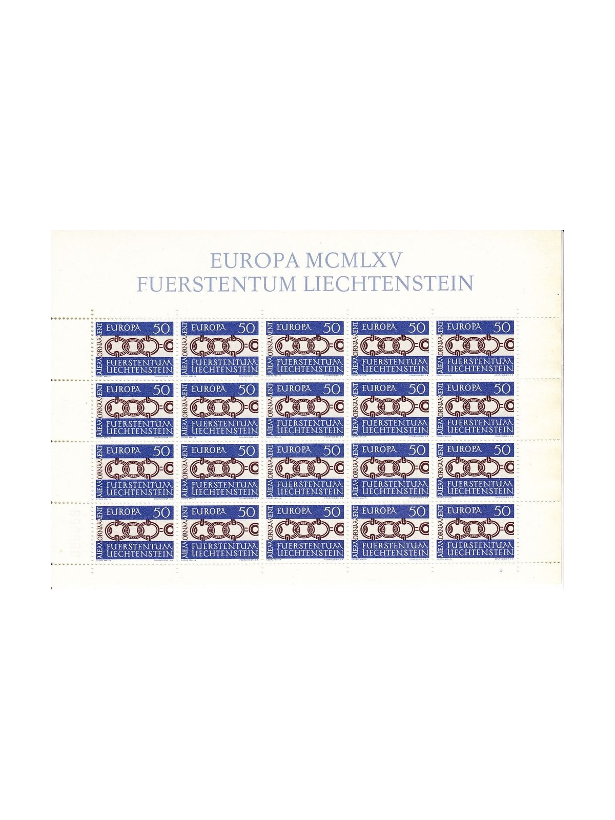 LIECHTENSTEIN 1965 Europa MF MNH**