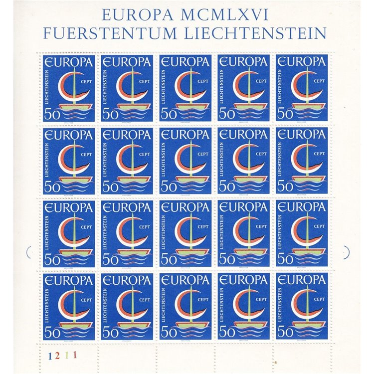 LIECHTENSTEIN 1966 Europa MF MNH**