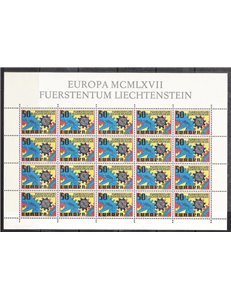 LIECHTENSTEIN 1967 Europe m/s MNH**