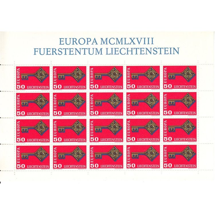 LIECHTENSTEIN 1968 Europa MF MNH**