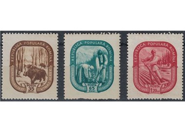 ROMANIA 1955 Forest Month 3v MH*