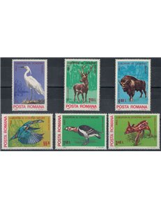 ROMANIA 1980 Conservazione della natura 6v MNH**