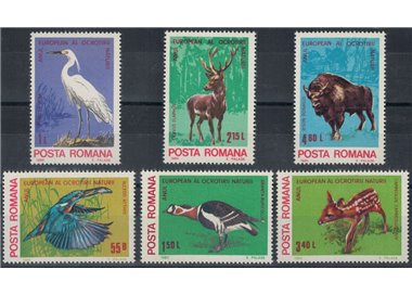 ROMANIA 1980 Conservazione della natura 6v MNH**