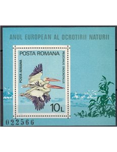ROMANIA 1980 Conservazione della natura 1 BF MNH**