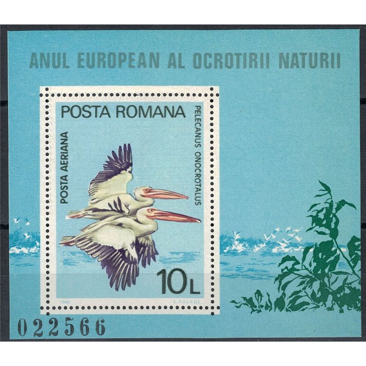 ROMANIA 1980 Nature Conservation 1 s/s MNH**