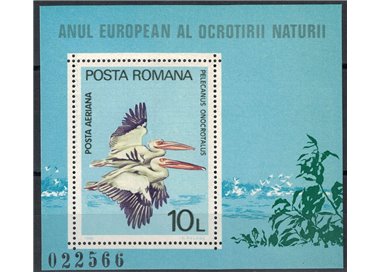 ROMANIA 1980 Conservazione della natura 1 BF MNH**
