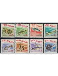 ROMANIA 1964 Fish 8v MNH**