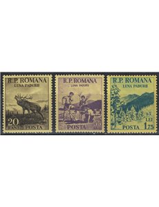 ROMANIA 1954 Forest Month 3v MH*