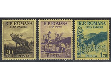 ROMANIA 1954 Mese della foresta 3v MH*
