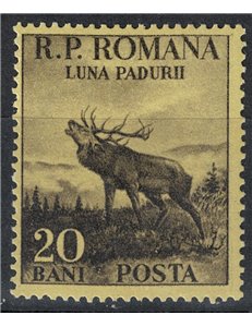 ROMANIA 1954 Forest Month, deer 1v MNH**