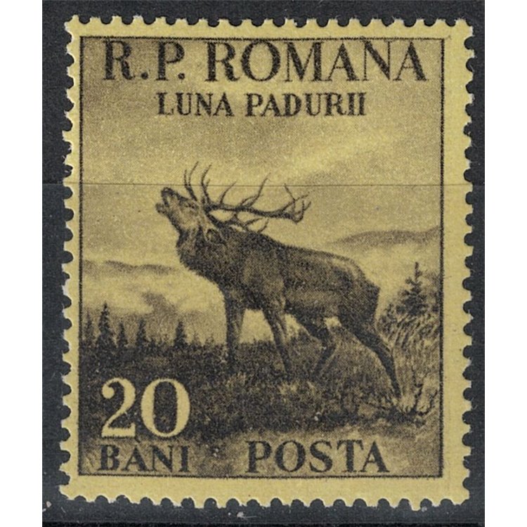ROMANIA 1954 Mese della foresta, cervo 1v MNH**
