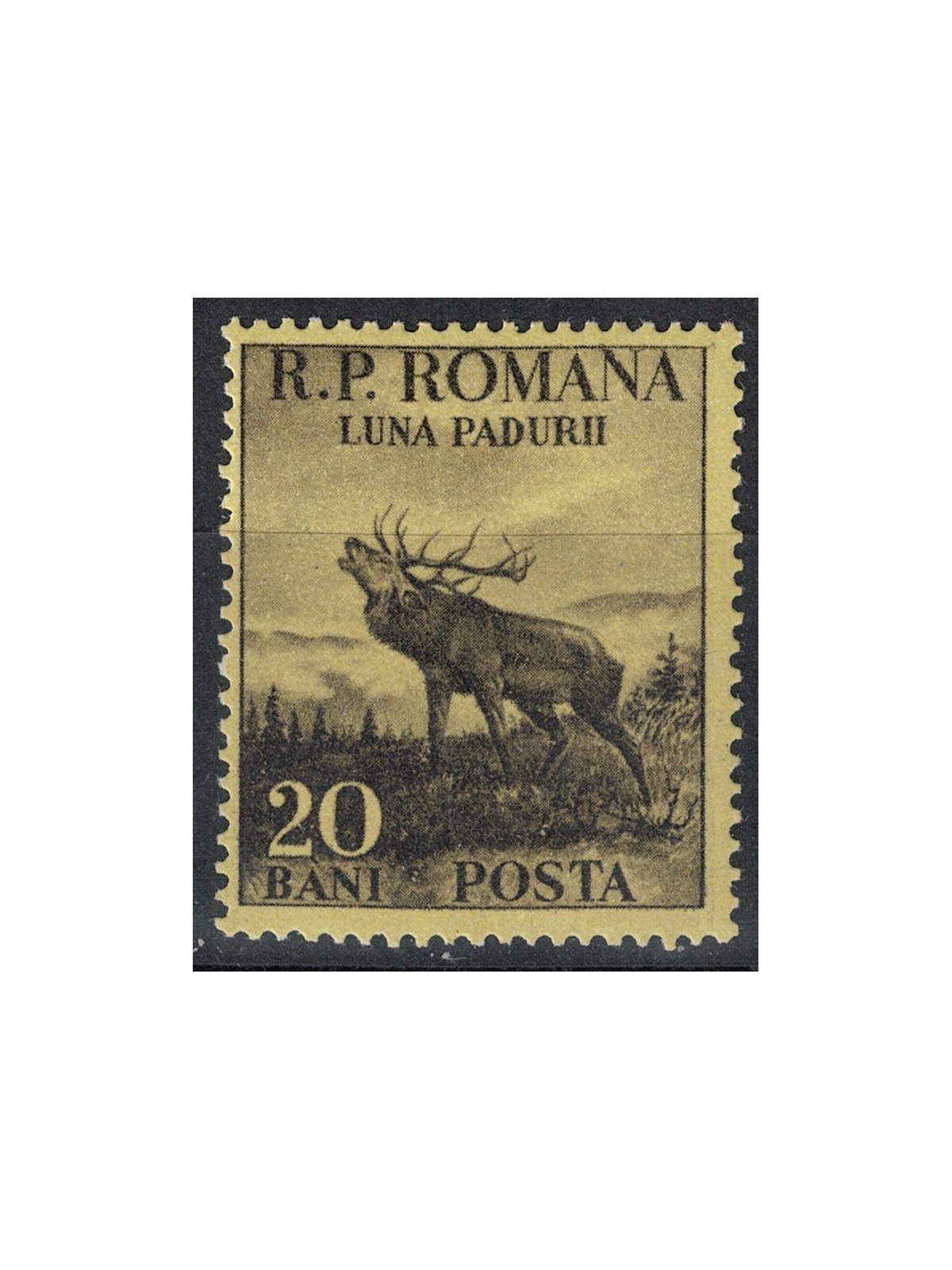 ROMANIA 1954 Mese della foresta, cervo 1v MNH**