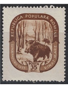 ROMANIA 1955 Mese della foresta, cinghiale 1v MNH**