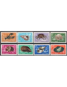 ROMANIA 1966 Molluscs and crustaceans 8v MNH**