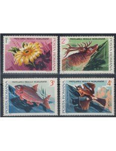 ROMANIA 1984 Protezione dell'ambiente 4v MNH**