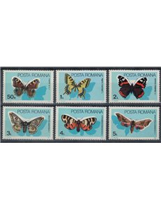 ROMANIA 1985 Farfalle 6v MNH**